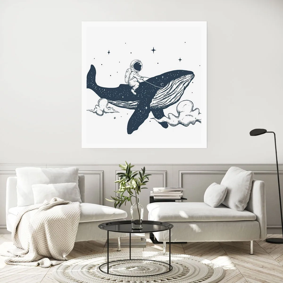 Affiche - Poster - Aventure spatiale - 60x60 cm