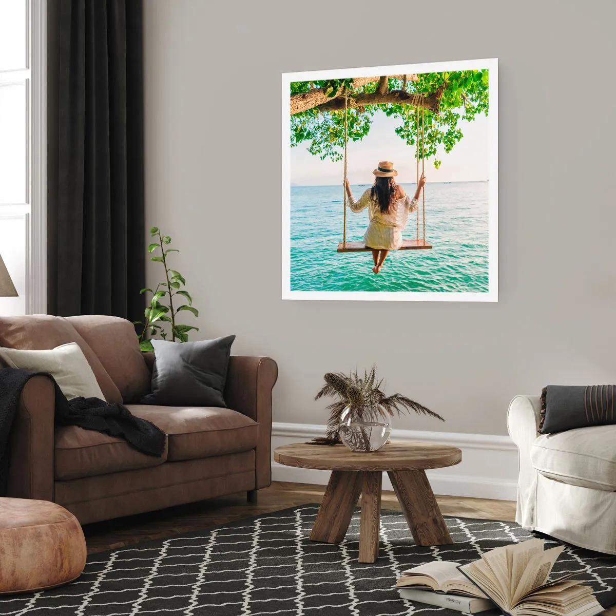 Affiche - Poster - La vie est belle - 60x60 cm