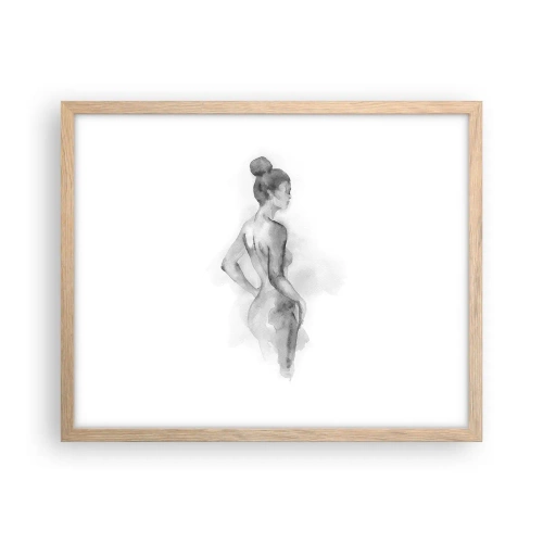 Affiche dans un chêne clair - Poster - Belle comme une peinture - 50x40 cm