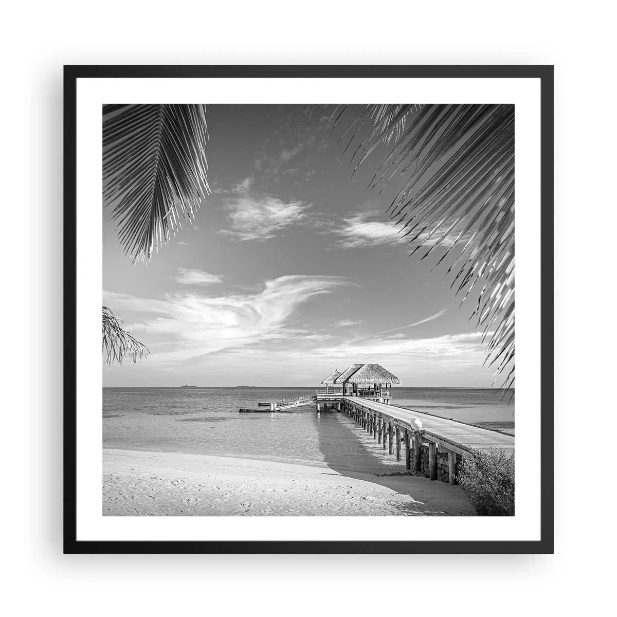 Affiche dans un cadre noir - Poster - Souvenirs ou rêve? - 60x60 cm