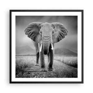 Affiche dans un cadre noir - Poster - Les hôtes vous saluent - 60x60 cm