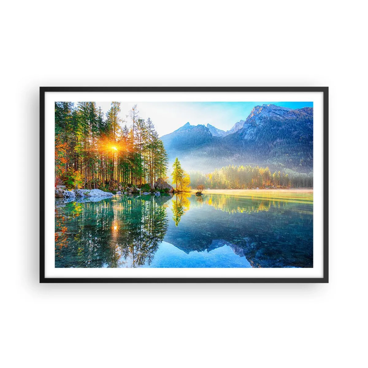 Affiche dans un cadre noir - Poster - Majesté et douceur - 91x61 cm