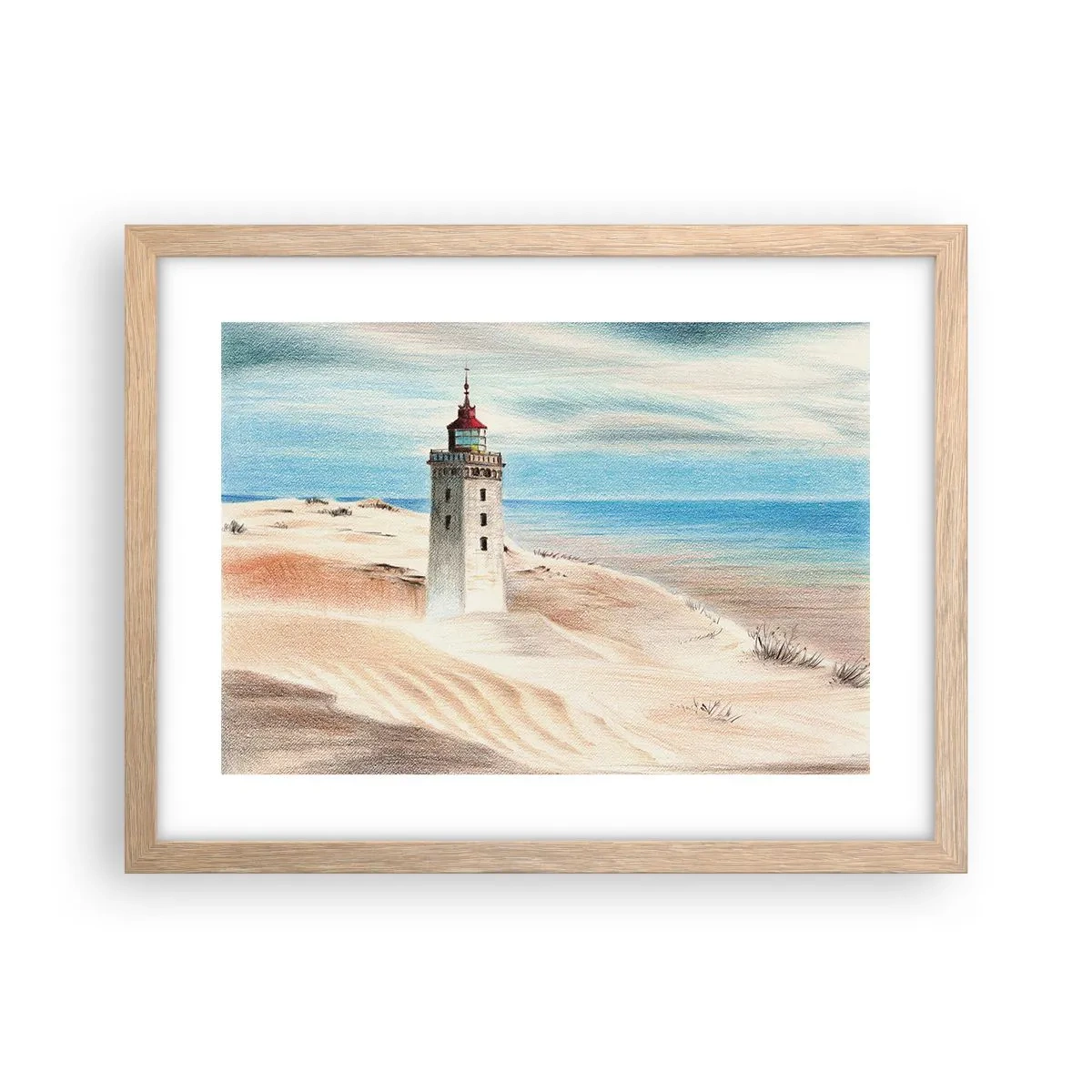 Affiche dans un chêne clair - Poster - Toujours regarder la mer - 40x30 cm