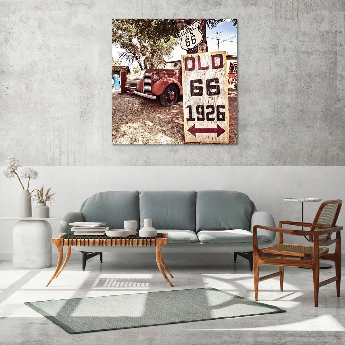 Impression sur verre - Image sur verre - La légende de la province américaine - 40x40 cm