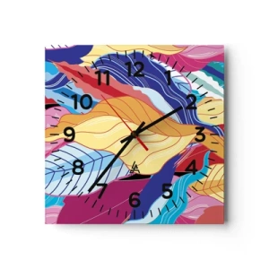 Horloge murale - Pendule murale - Un désordre coloré - 30x30 cm