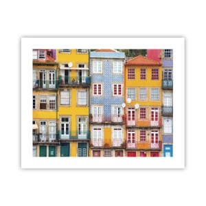 Affiche - Poster - Couleurs de vieille ville - 50x40 cm