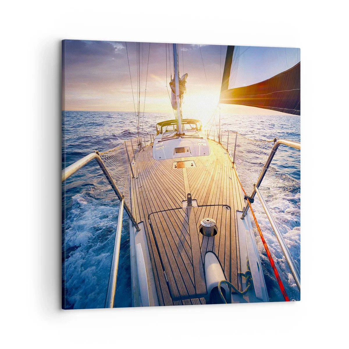 Impression sur toile - Image sur toile - Courir sur les vagues - 50x50 cm