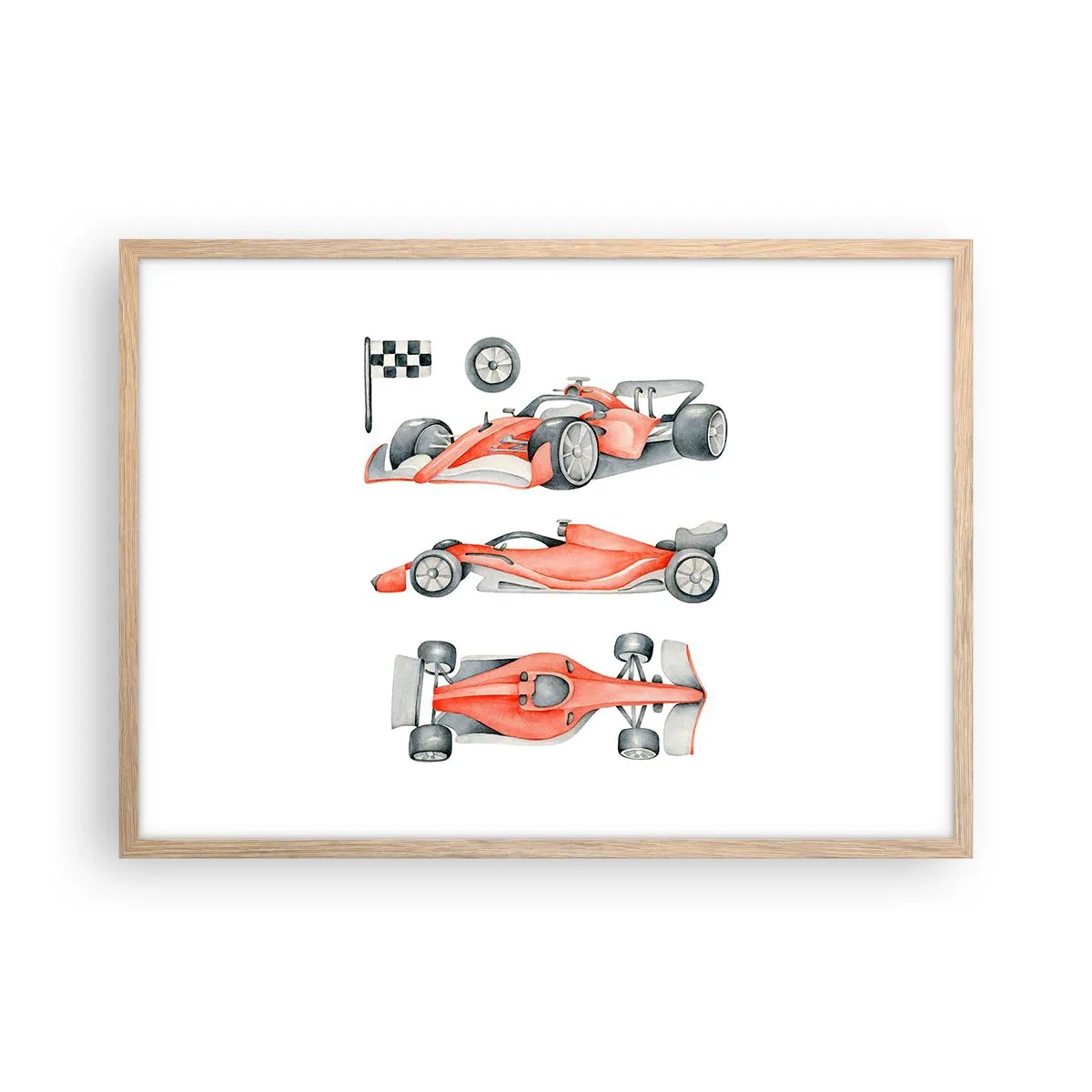 Affiche dans un chêne clair - Poster - poursuis ton rêve - 70x50 cm