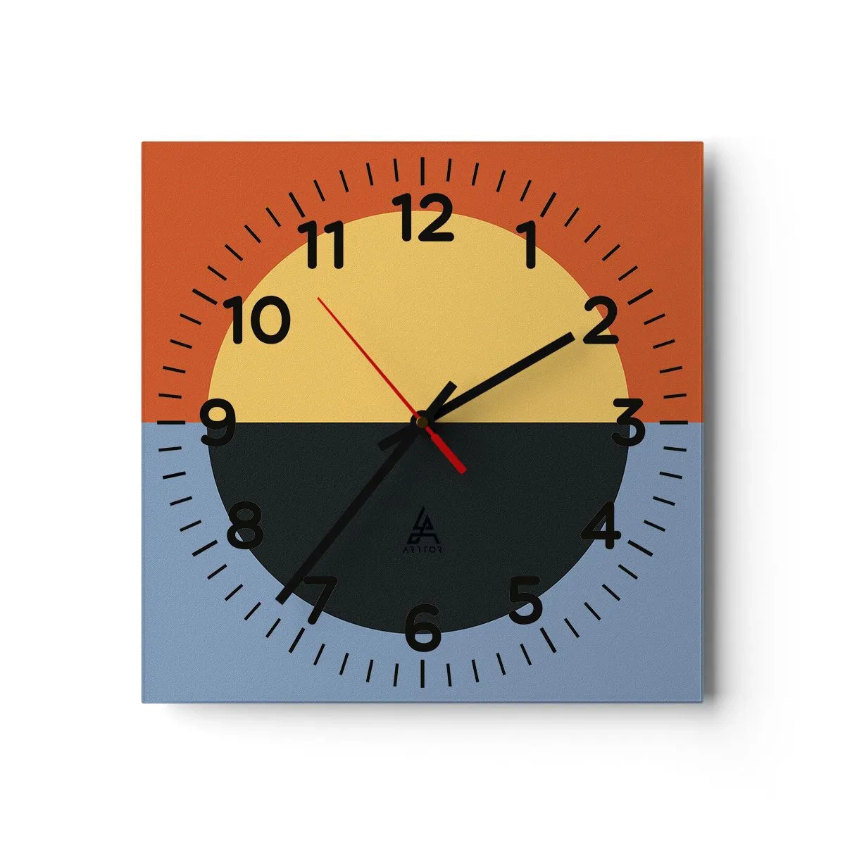 Horloge murale - Pendule murale - Composition de chaleur et de fraîcheur - 30x30 cm