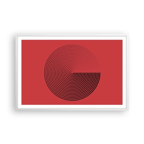 Affiche dans un cadre blanc - Poster - Mouvement circulaire - 91x61 cm
