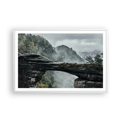 Affiche dans un cadre blanc - Poster - L'aventure est sur le point de commencer - 91x61 cm