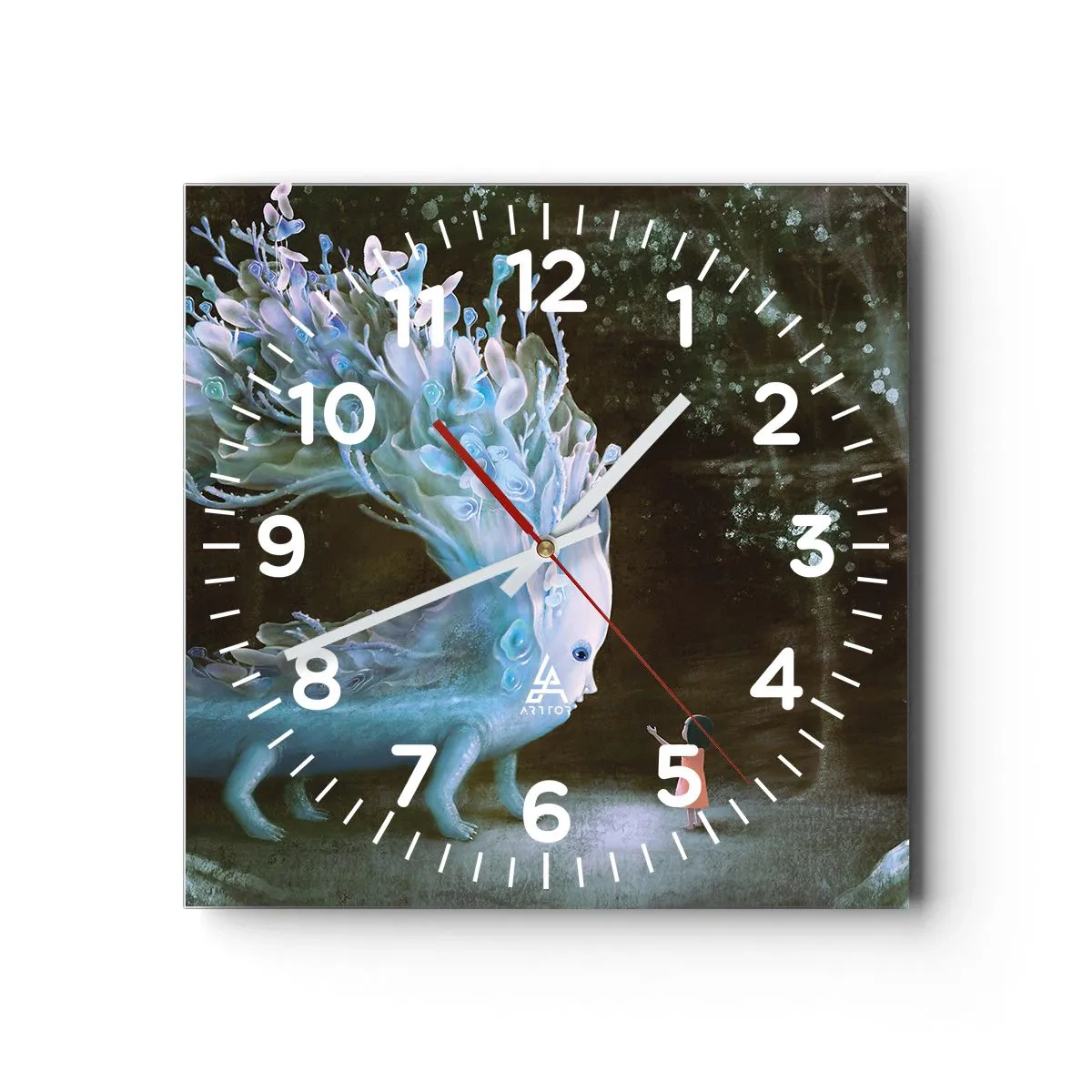 Horloge murale - Pendule murale - Une rencontre fantastique - 30x30 cm
