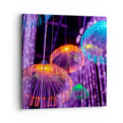 Impression sur toile - Image sur toile - Fontaine lumineuse - 40x40 cm