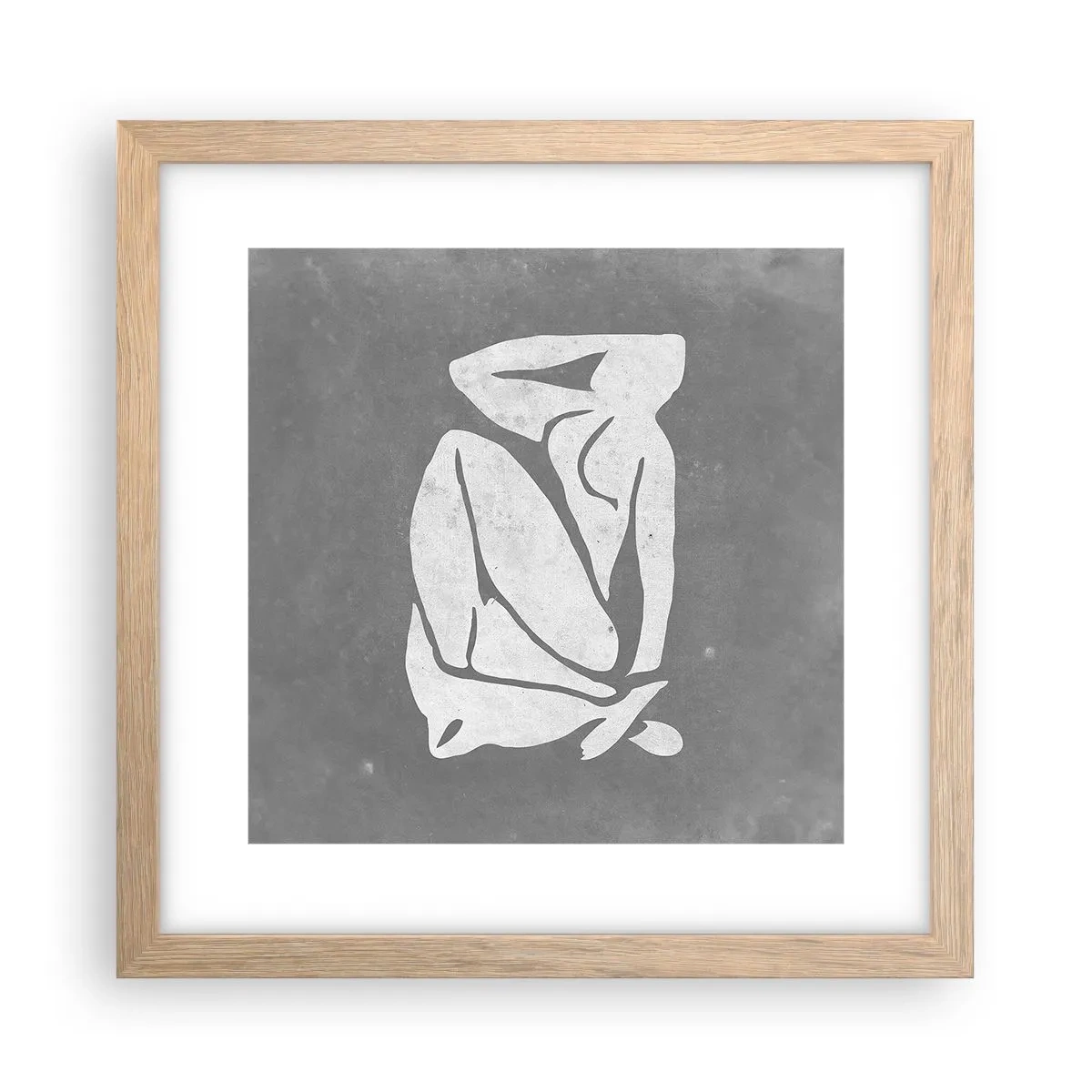 Affiche dans un chêne clair - Poster - En pensée - 30x30 cm