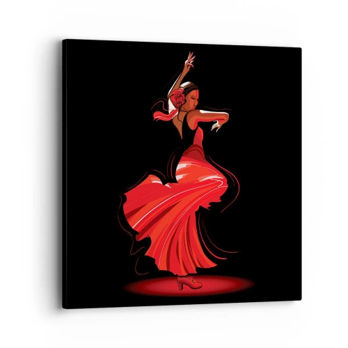 Impression sur toile - Image sur toile - L'esprit fougueux du flamenco - 40x40 cm