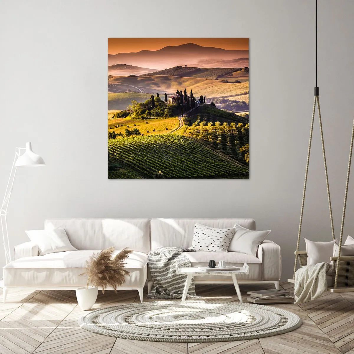 Impression sur toile - Image sur toile - Arcadie - le paysage toscan - 40x40 cm