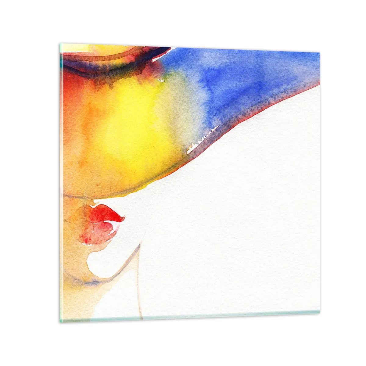 Impression sur verre - Image sur verre - Portrait d'une dame - 60x60 cm
