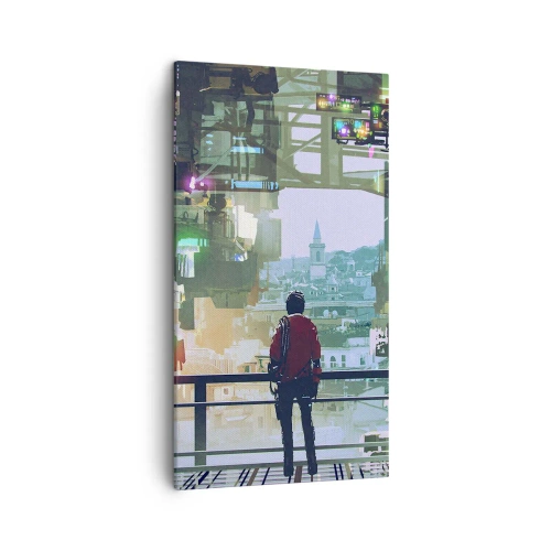 Impression sur toile - Image sur toile - Deux mondes - 45x80 cm