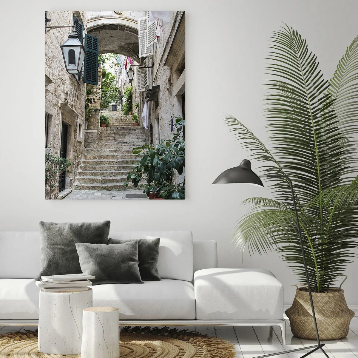 Impression sur verre - Image sur verre - Une charmante ruelle - 70x100 cm