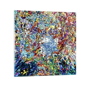 Impression sur verre - Image sur verre - Goutte de vitrail - 30x30 cm