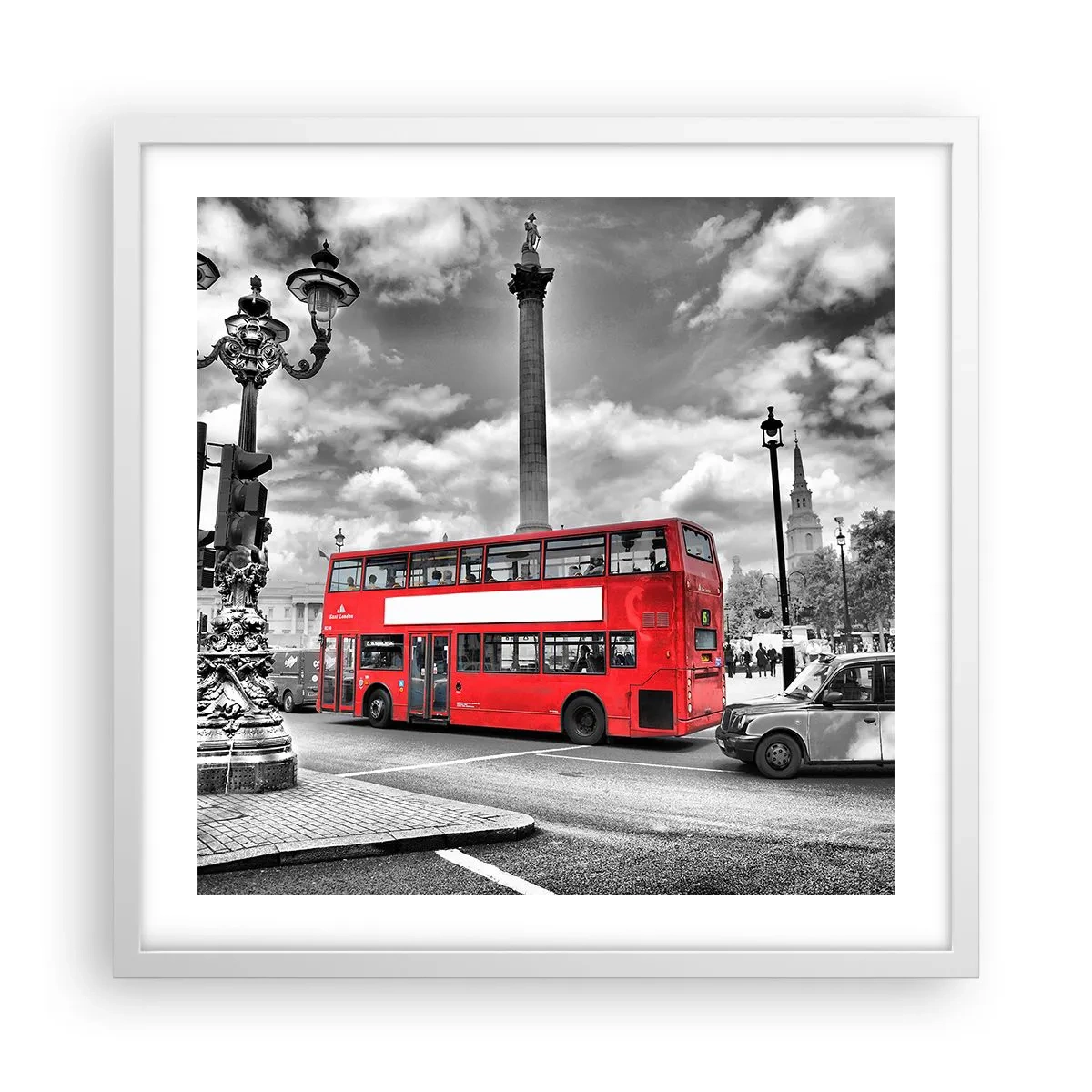 Affiche dans un cadre blanc - Poster - La vraie circulation sanguine de la ville - 50x50 cm