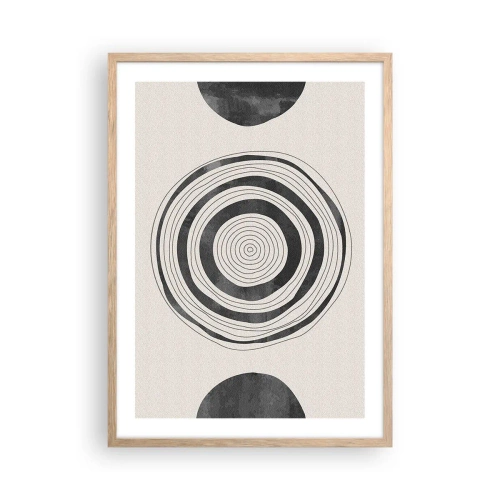 Affiche dans un chêne clair - Poster - Ce qui est important c'est ce qu'il y a entre les deux - 50x70 cm