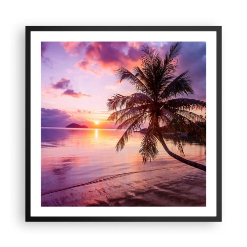 Affiche dans un cadre noir - Poster - Le bonheur à l'horizon - 60x60 cm