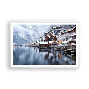 Affiche dans un cadre blanc - Poster - En décoration hivernale - 91x61 cm
