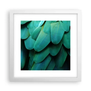 Affiche dans un cadre blanc - Poster - Perfection de la nature du perroquet - 30x30 cm