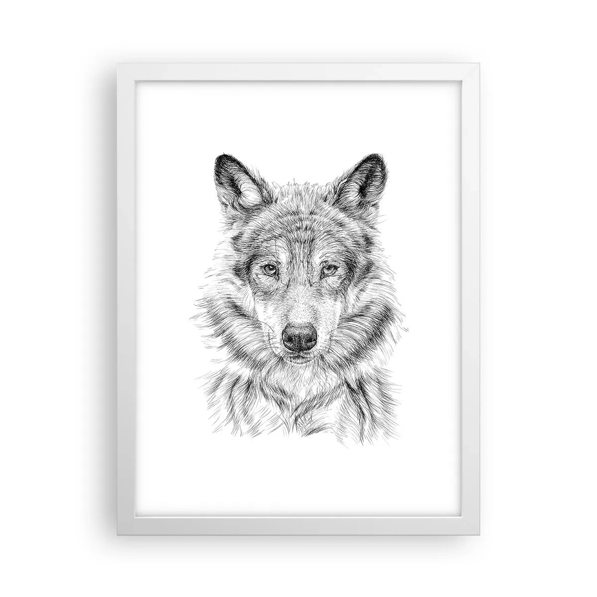 Affiche dans un cadre blanc - Poster - Un leader né - 30x40 cm