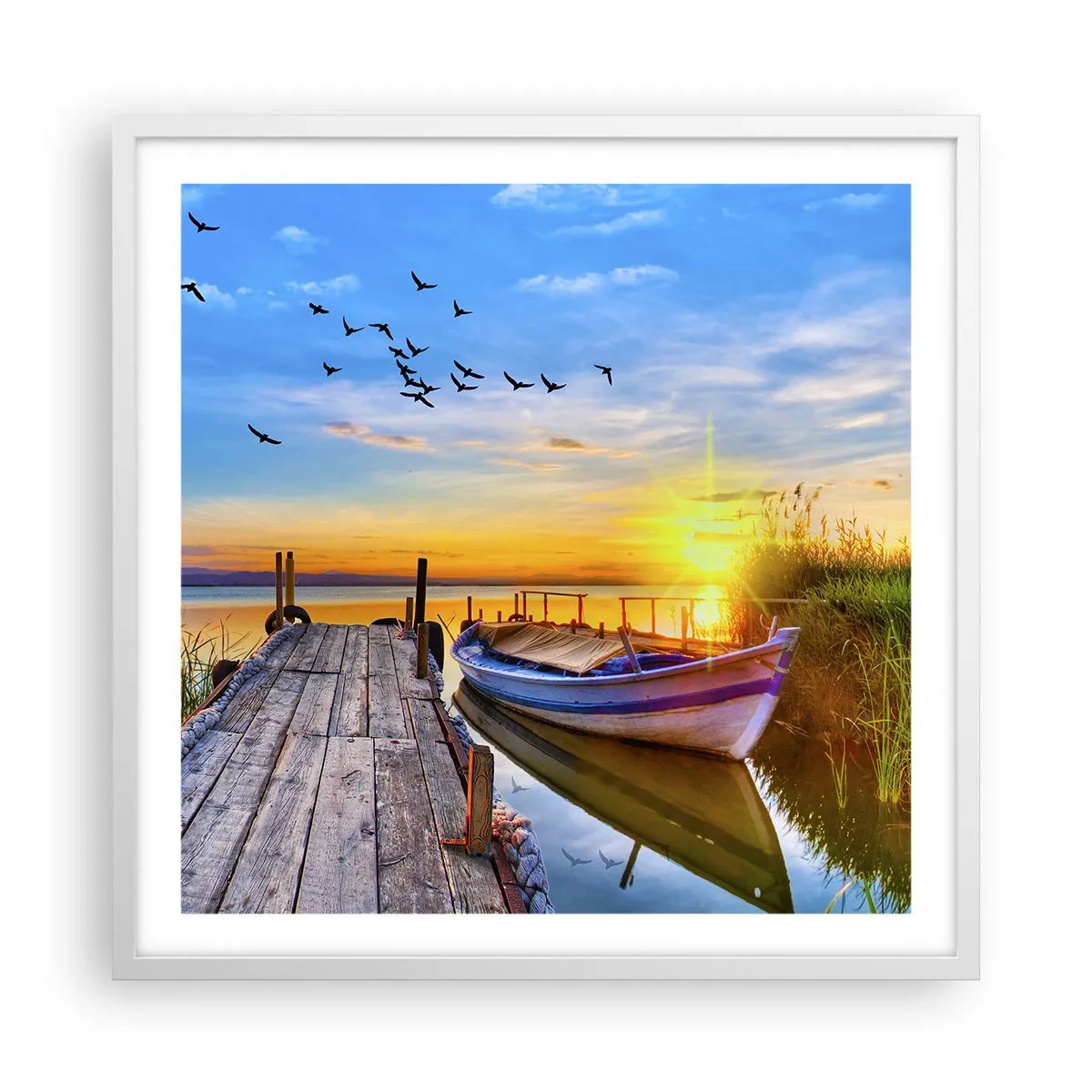 Affiche dans un cadre blanc - Poster - Au revoir, à demain - 60x60 cm