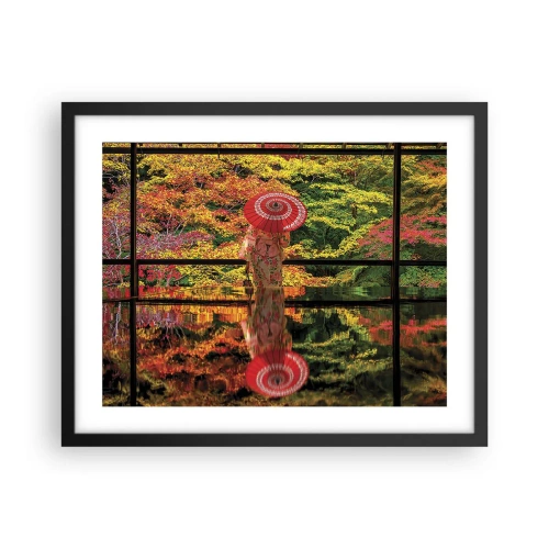 Affiche dans un cadre noir - Poster - Dans le temple de la nature - 50x40 cm