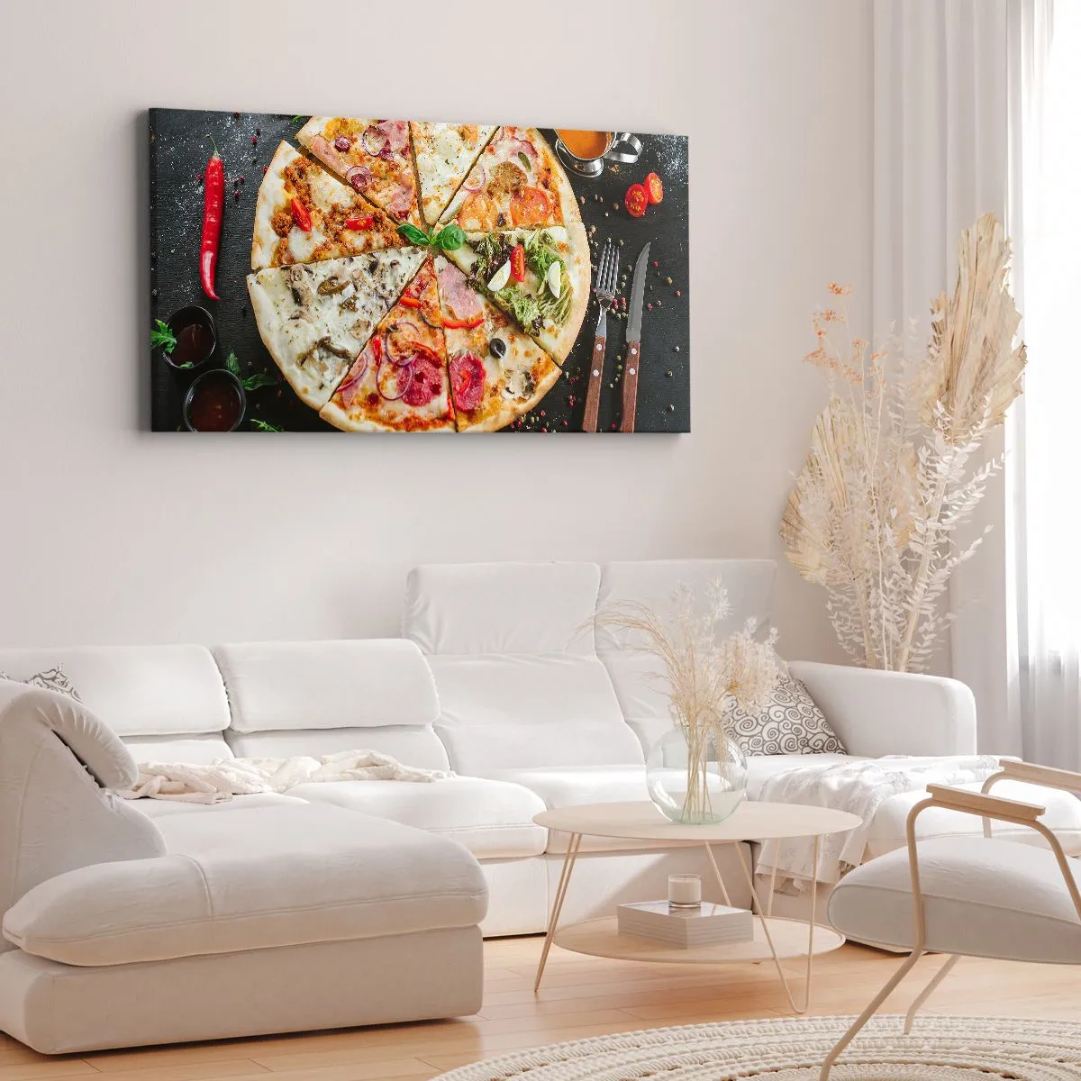 Impression sur toile - Image sur toile - Une gamme de saveurs - 90x30 cm