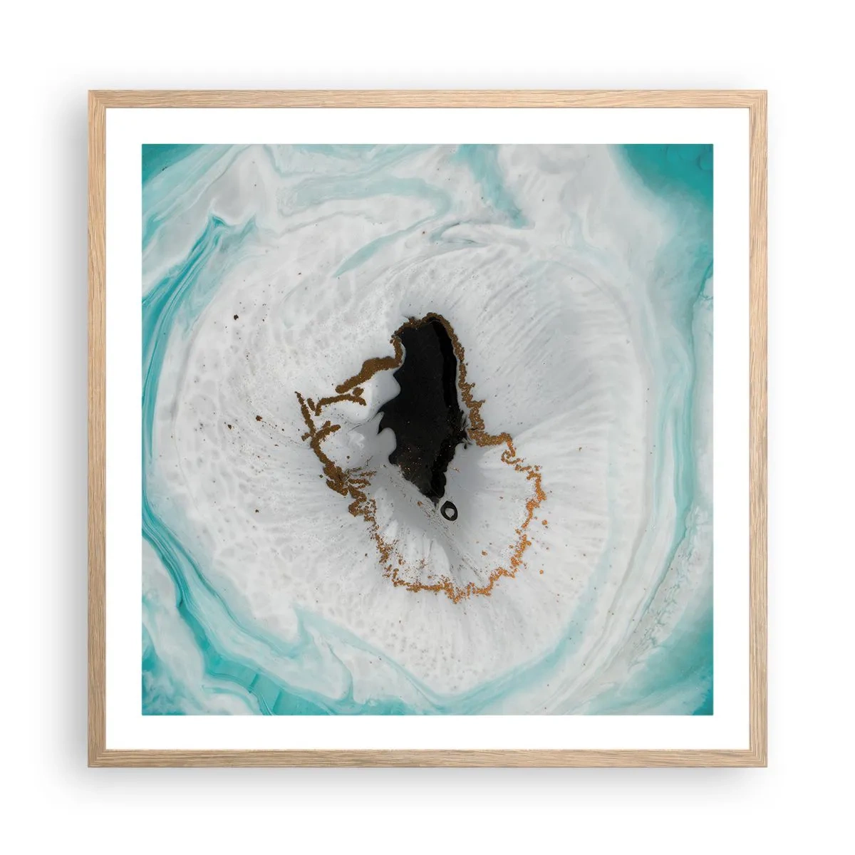 Affiche dans un chêne clair - Poster - Pénétrer à l'intérieur - 60x60 cm