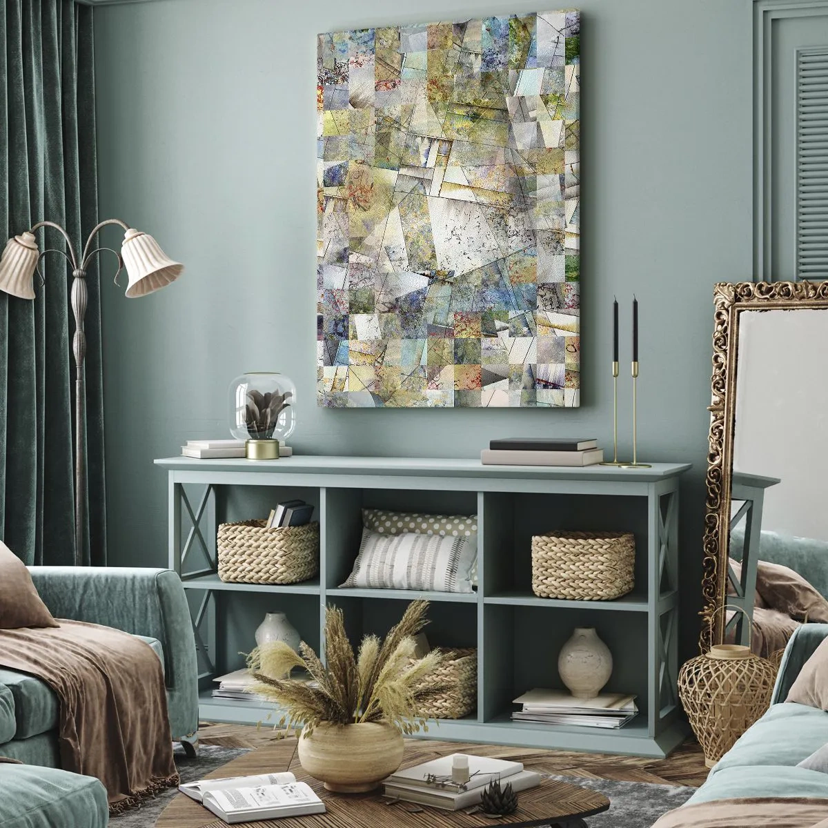 Impression sur toile - Image sur toile - Remaniement géométrique - 45x80 cm