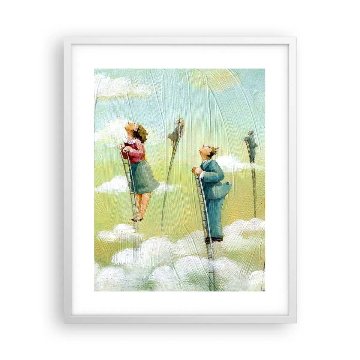 Affiche dans un cadre blanc - Poster - Derrière ton rêve - 40x50 cm