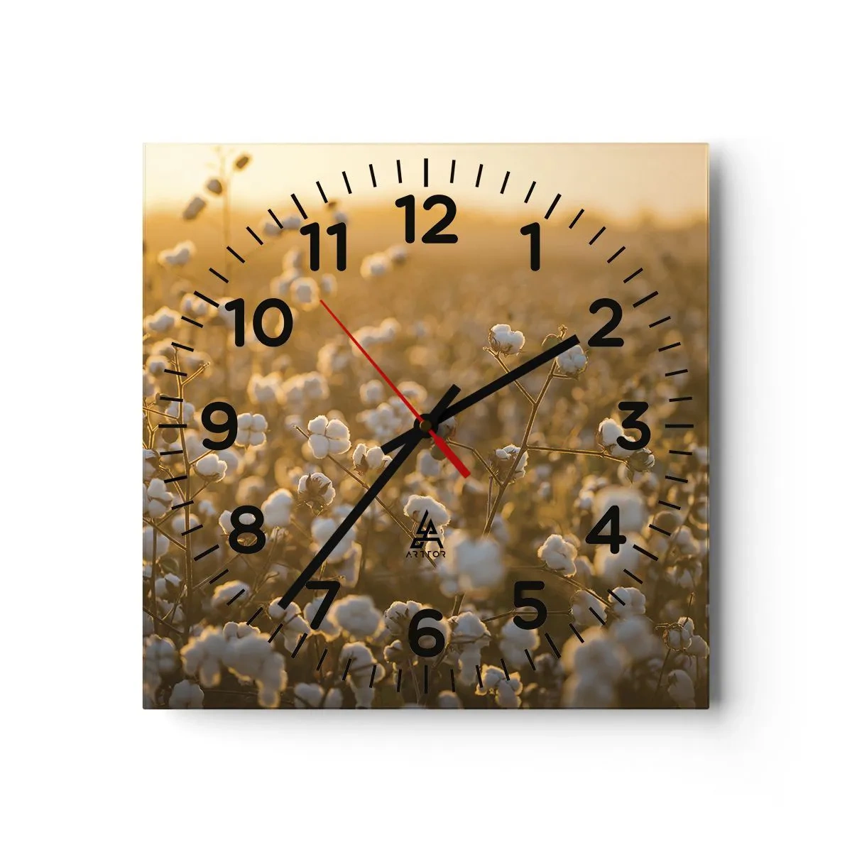 Horloge murale - Pendule murale - Champ moelleux - 30x30 cm