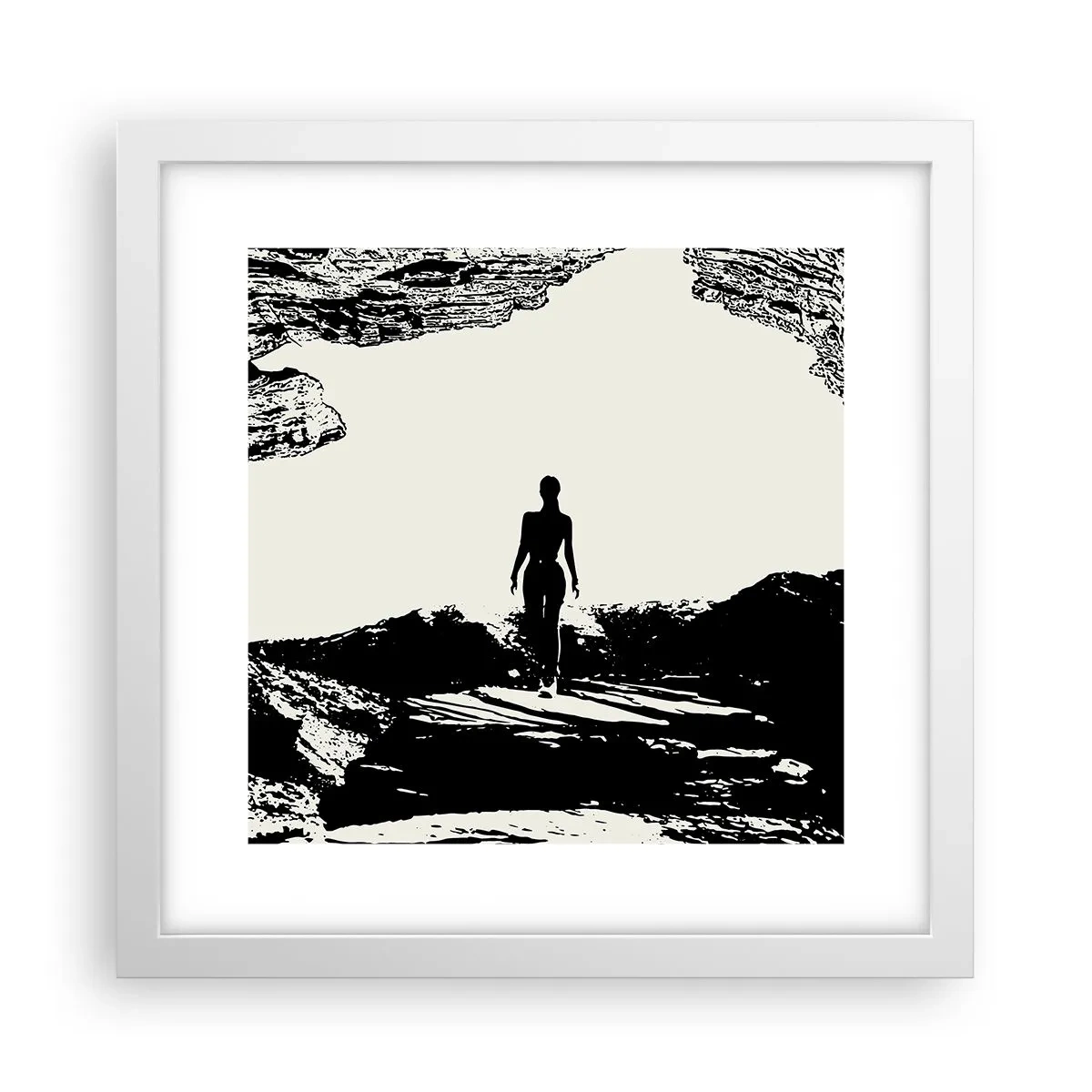 Affiche dans un cadre blanc - Poster - Nouveau look - 30x30 cm