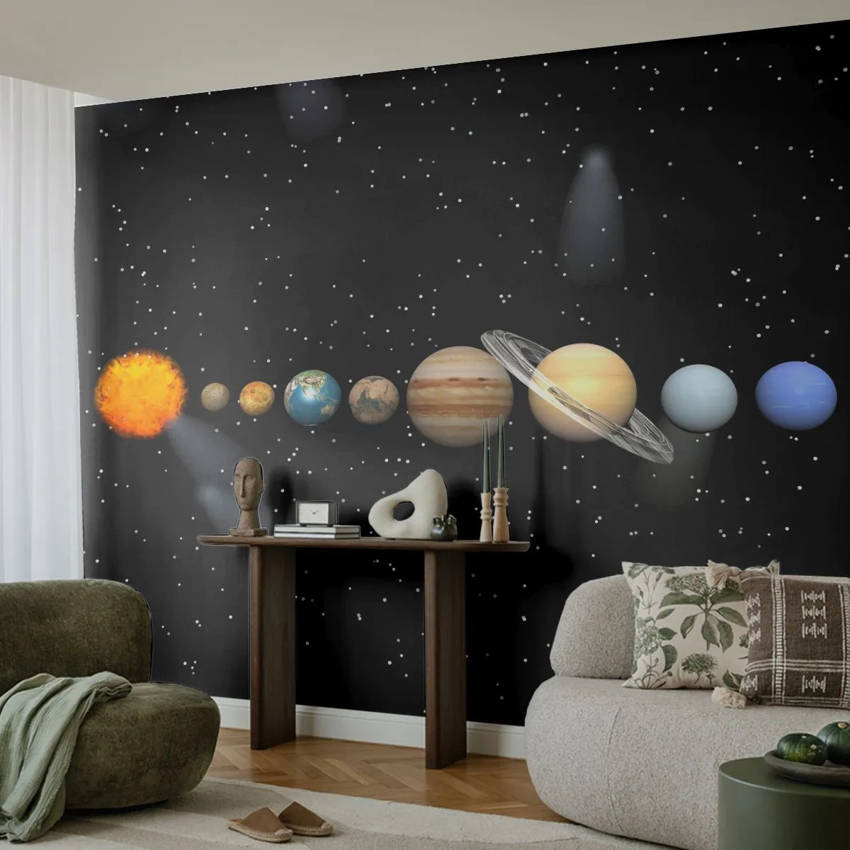 Papier Peint Photo Premium Canvas - Et les planètes sont folles, sont folles... - Espace et astronomie, Système solaire, Planètes - 250x175 cm