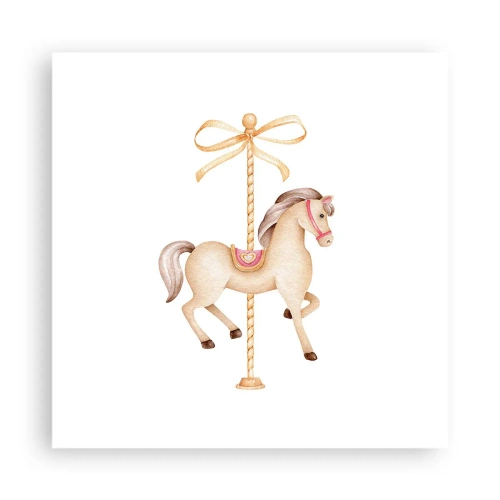 Affiche - Poster - Un trot gracieux - 40x40 cm