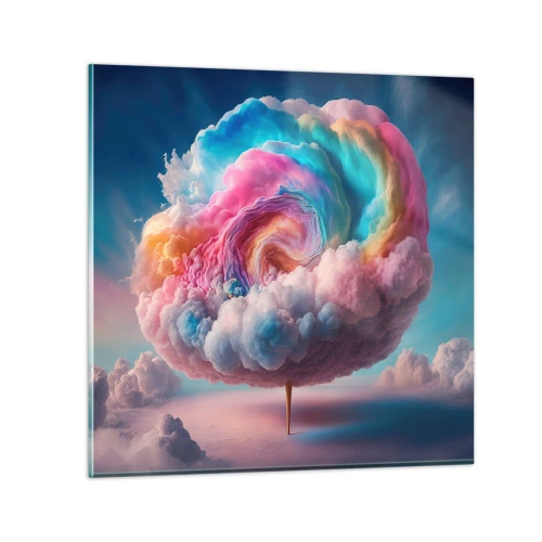 Impression sur verre - Image sur verre - Le rêve d'un parc d'attractions - 60x60 cm