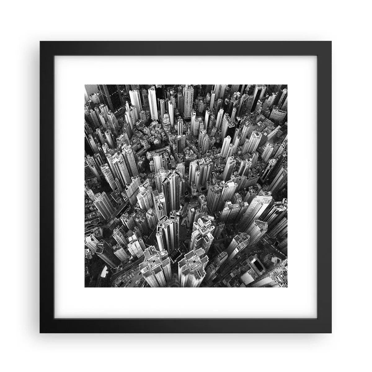 Affiche dans un cadre noir - Poster - Toujours de plus en plus haut - 30x30 cm