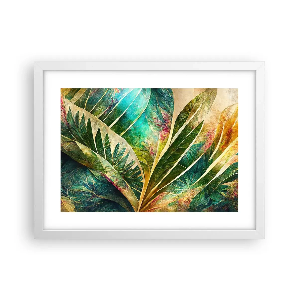 Affiche dans un cadre blanc - Poster - Les couleurs des tropiques - 40x30 cm