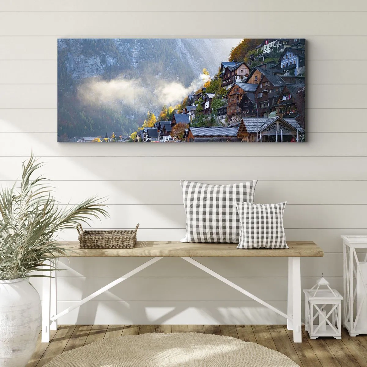 Impression sur toile - Image sur toile - Ambiance alpine - 90x30 cm