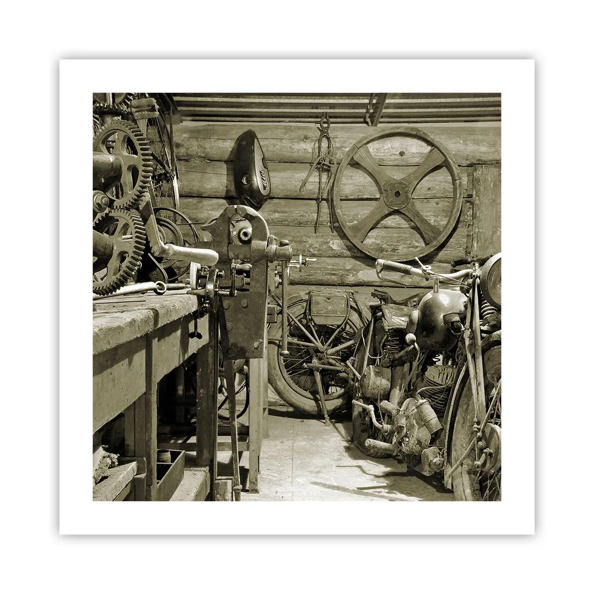 Affiche - Poster - Dans le hangar de l'oncle Władek - 50x50 cm