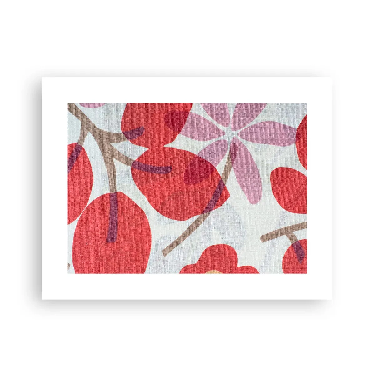Affiche - Poster - Composition florale dans les roses - 40x30 cm