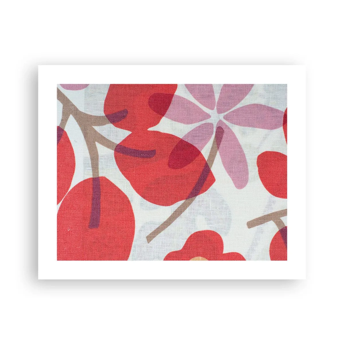 Affiche - Poster - Composition florale dans les roses - 50x40 cm