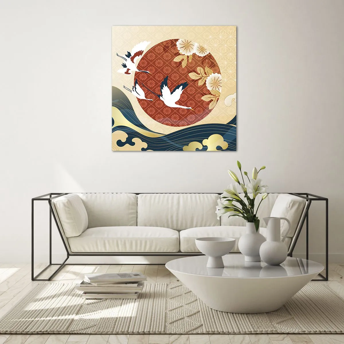 Impression sur verre - Image sur verre - Conte japonnais - 30x30 cm