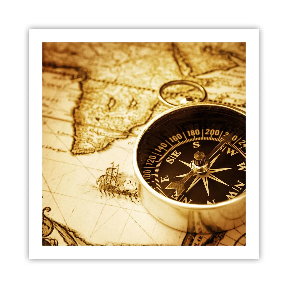 Affiche - Poster - Est ou ouest? - 60x60 cm