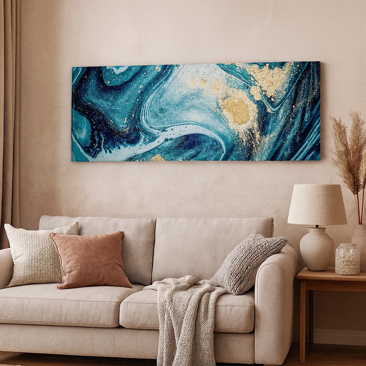 Impression sur toile - Image sur toile - Vortex bleu - 30x30 cm